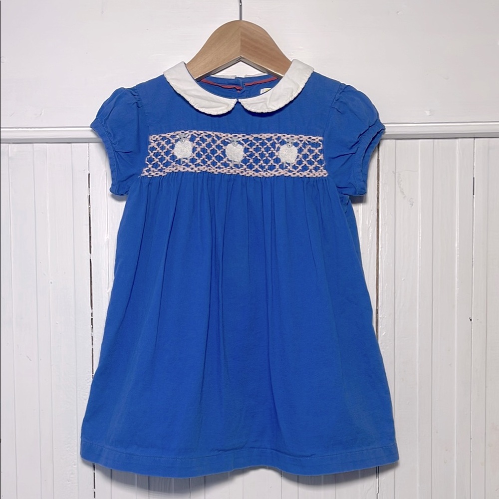 Mini Boden Blue Dress with White Collar